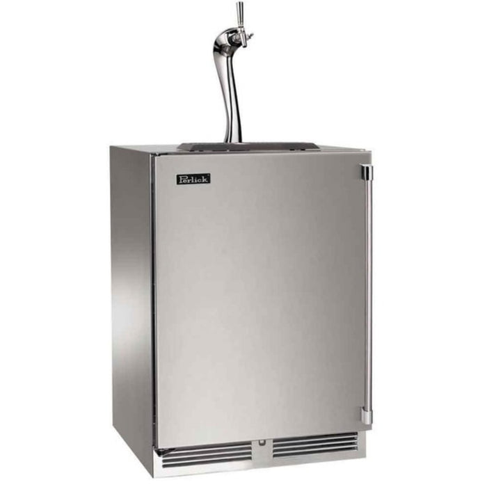 Perlick Signature Series 24" Indoor Adara Beer Dispenser, Single Tap, Stainless Steel Solid Door