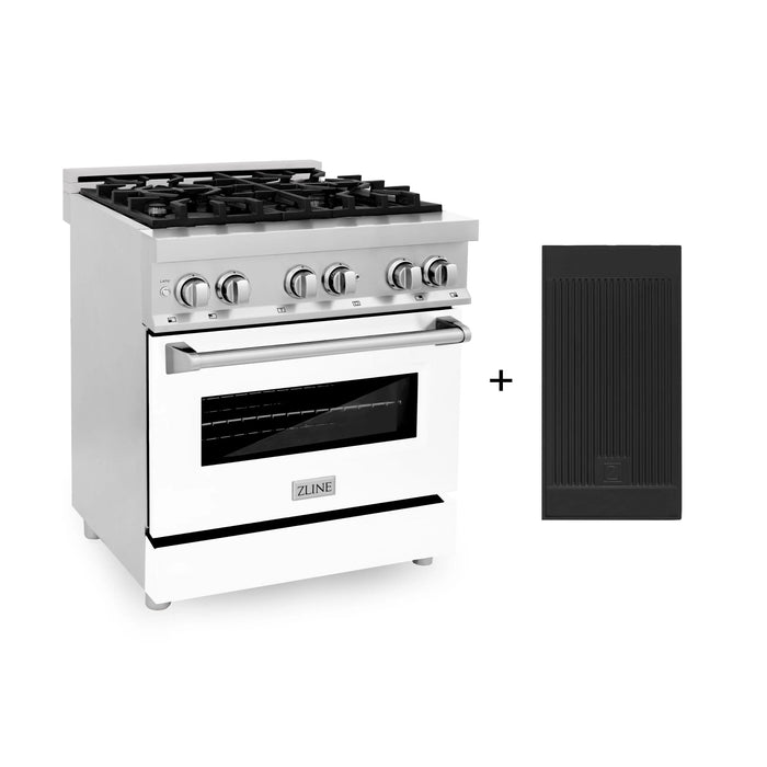 ZLINE Legacy Dual Fuel Range with White Matte Door and Griddle – 30", 36", and 48"