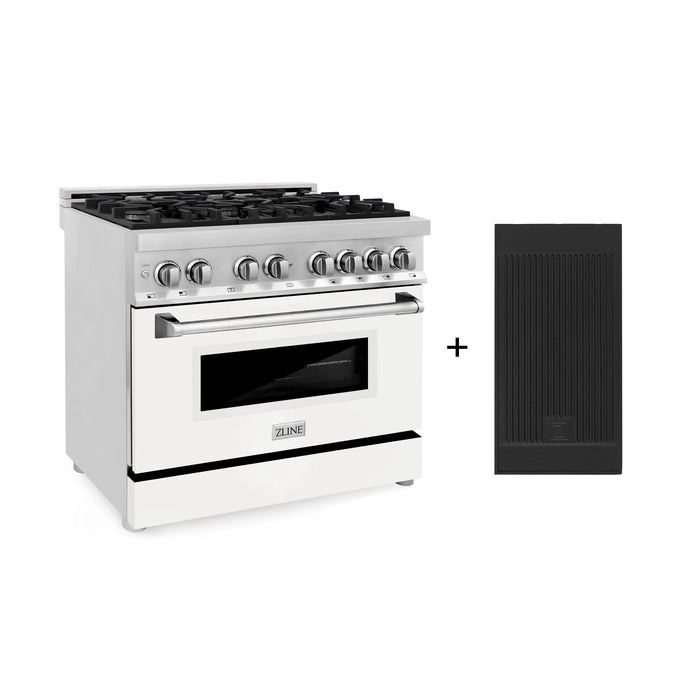 ZLINE Legacy Dual Fuel Range with White Matte Door and Griddle – 30", 36", and 48"