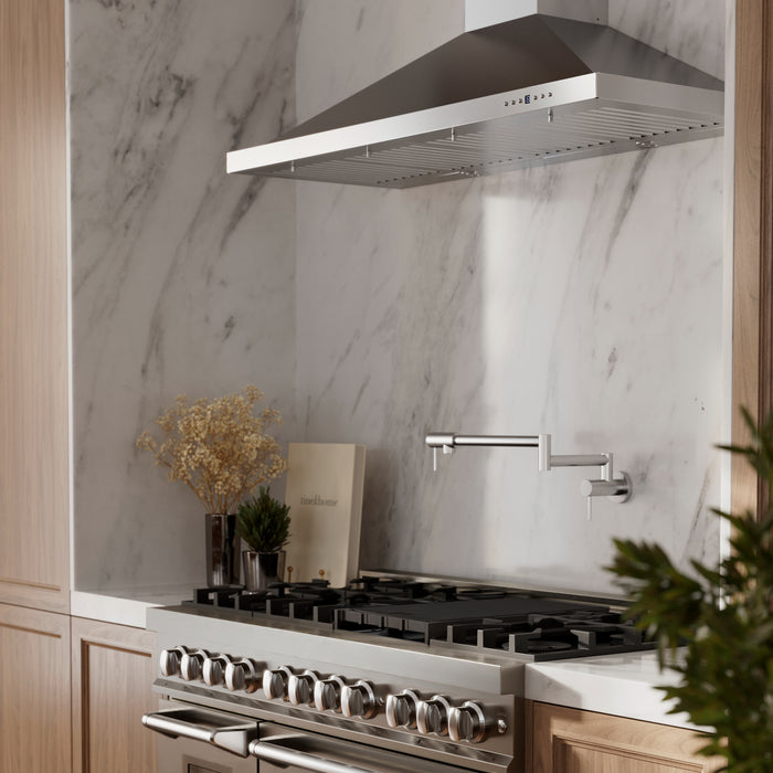 ZLINE 48" Legacy Dual Fuel Range with 7 Burner Gas Cooktop and 2 Electric Ovens in Stainless Steel