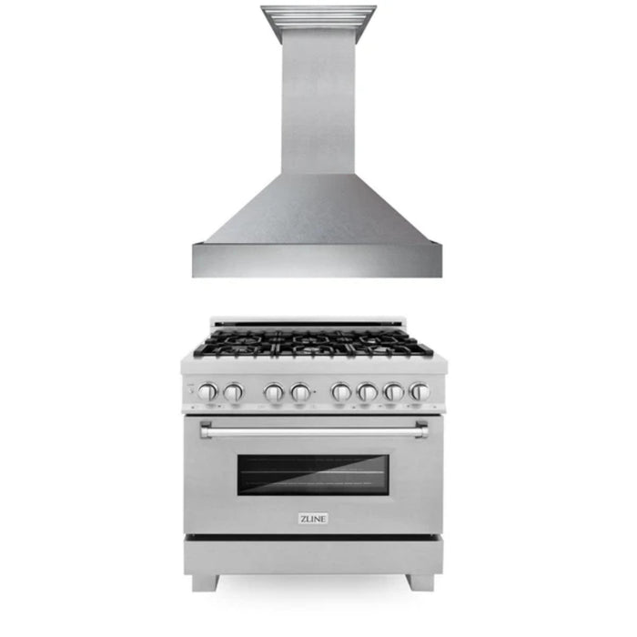 ZLINE Professional Kitchen Packages – 48", 36", and 30" Dual Fuel Range and Wall Mount Range Hood Bundles