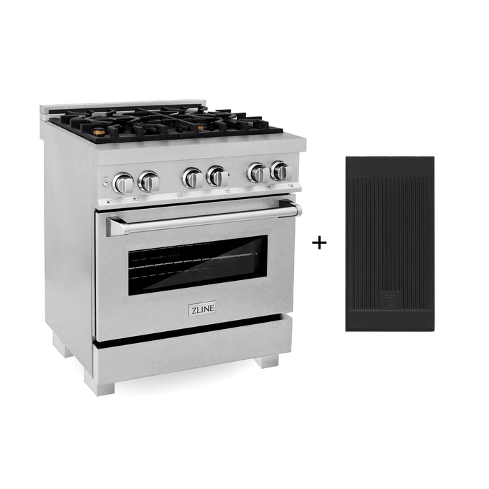 ZLINE Legacy Dual Fuel Ranges in Satin Stainless Steel with Brass Burners & Griddle – 30", 36", & 48"