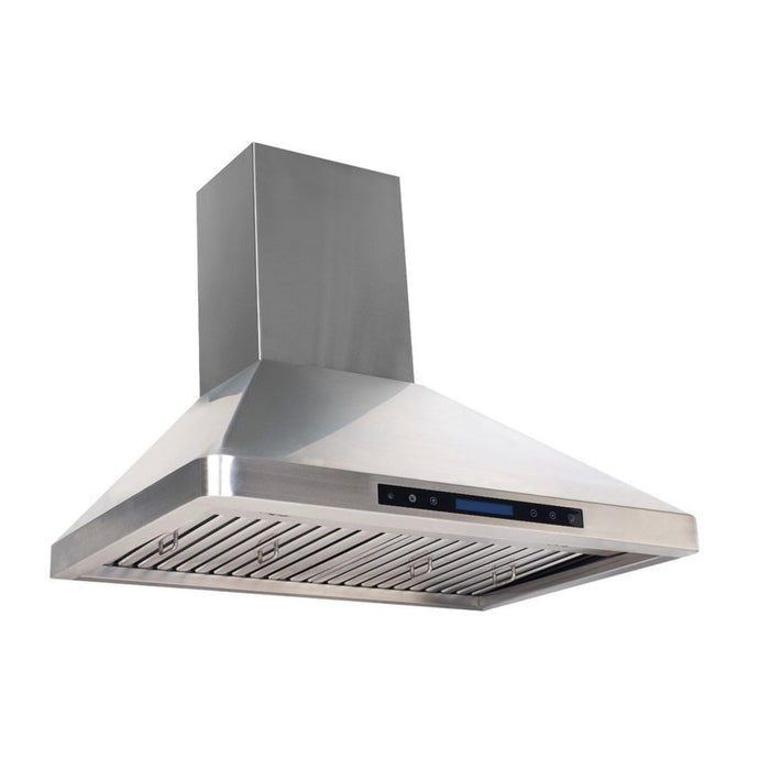 Verona 36-Inch Stainless Steel Chimney Range Hood with 600 CFM Blower, LED Lighting and Multi-Speed Fan