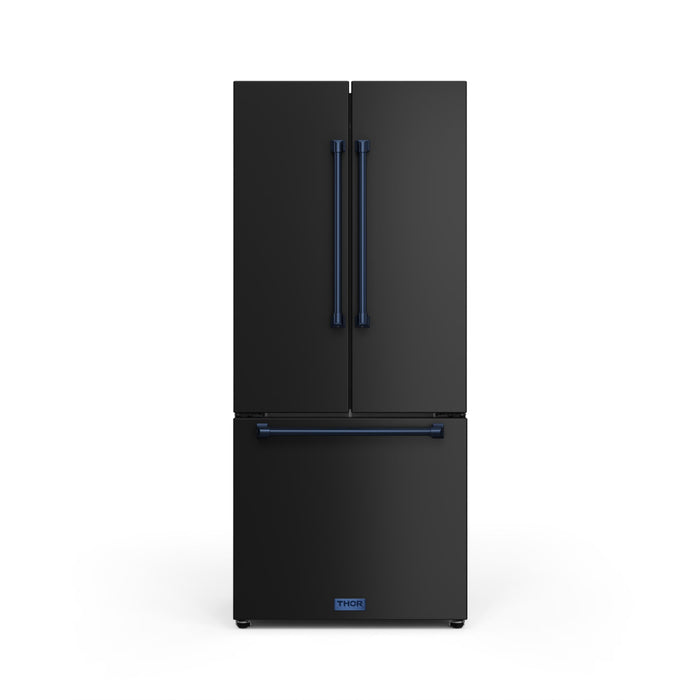 Thor Kitchen RF3017FFD00 30 Inch 17.5 Cu Ft French Door Counter Depth Refrigerator with Ice Maker in Matte Black – Gordon Ramsay Series