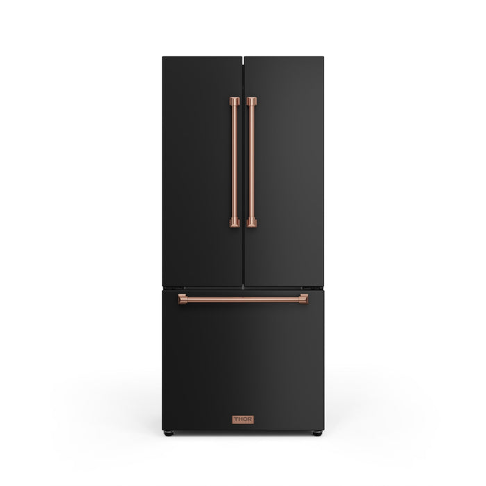Thor Kitchen RF3017FFD00 30 Inch 17.5 Cu Ft French Door Counter Depth Refrigerator with Ice Maker in Matte Black – Gordon Ramsay Series