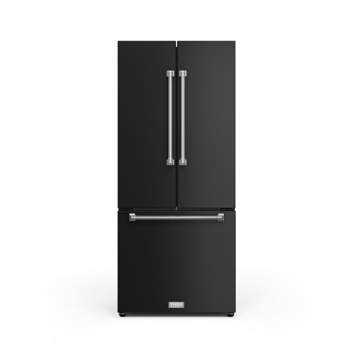 Thor Kitchen RF3017FFD00 30 Inch 17.5 Cu Ft French Door Counter Depth Refrigerator with Ice Maker in Matte Black – Gordon Ramsay Series