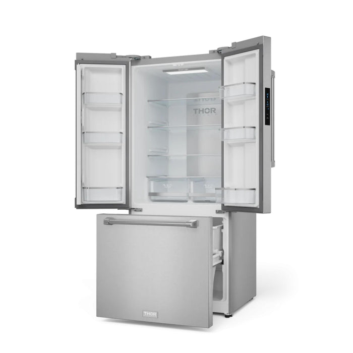 Thor Kitchen RF3017FFD99 17.5 cu ft French Door Counter Depth Refrigerator with Ice Maker | Gordon Ramsay Series