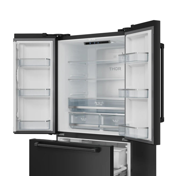 Thor Kitchen RF3621CTD00 36 Inch 20.3 Cu Ft French Door Counter Depth Refrigerator with Ice Maker in Black