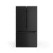 Black refrigerator on a white background