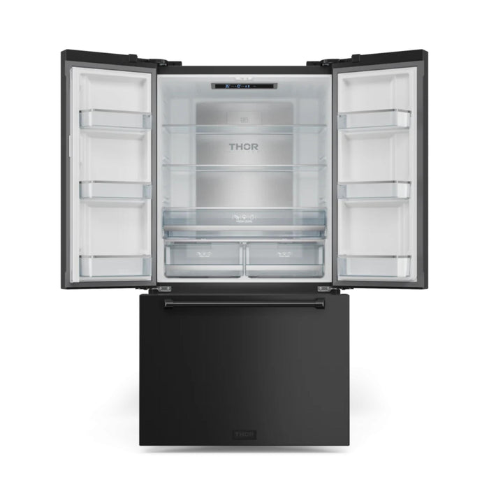 Thor Kitchen RF3621CTD00 36 Inch 20.3 Cu Ft French Door Counter Depth Refrigerator with Ice Maker in Black