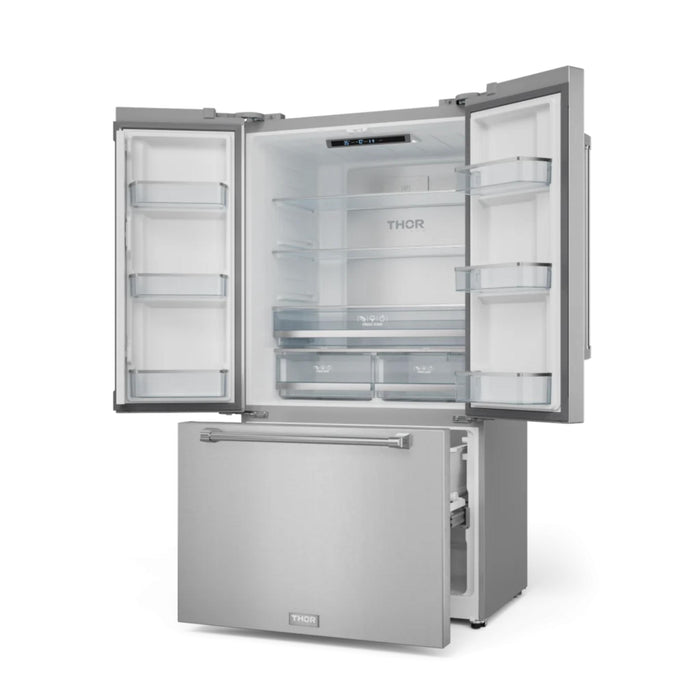 Thor Kitchen RF3621CTD99 36 Inch 20.3 Cu Ft French Door Counter Depth Refrigerator | Gordon Ramsay Series