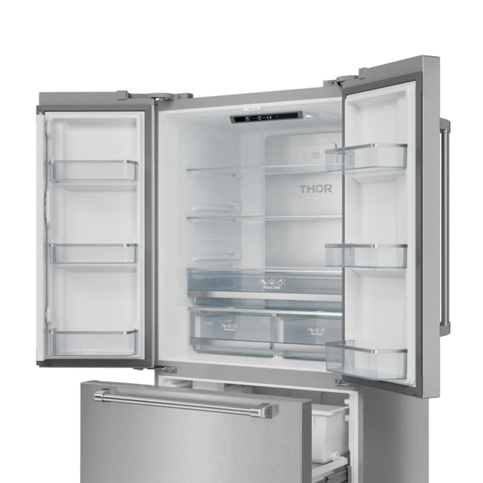 Thor Kitchen RF3621CTD99 36 Inch 20.3 Cu Ft French Door Counter Depth Refrigerator | Gordon Ramsay Series
