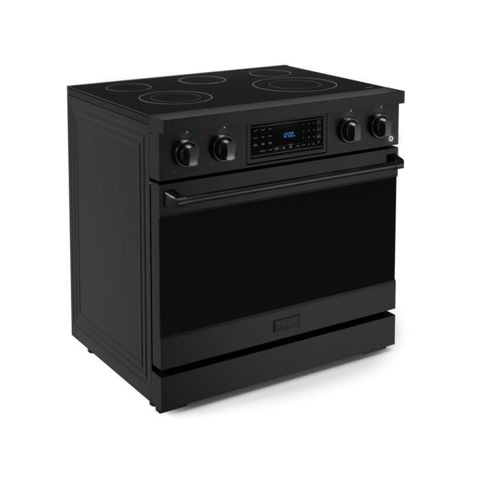 Thor Kitchen RSE36B 36 Inch Freestanding Professional Electric Range | Gordon Ramsay Series