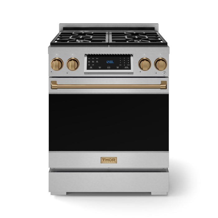 Thor Kitchen RSG30LP 30 Inch Gordon Ramsay Professional Gas Range with Tilt Panel Touch Control Liquid Propane Stainless Steel