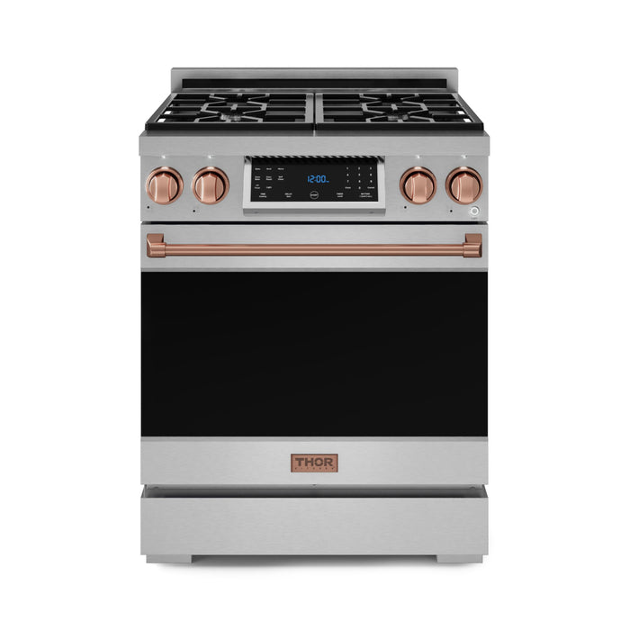 Thor Kitchen RSG30LP 30 Inch Gordon Ramsay Professional Gas Range with Tilt Panel Touch Control Liquid Propane Stainless Steel