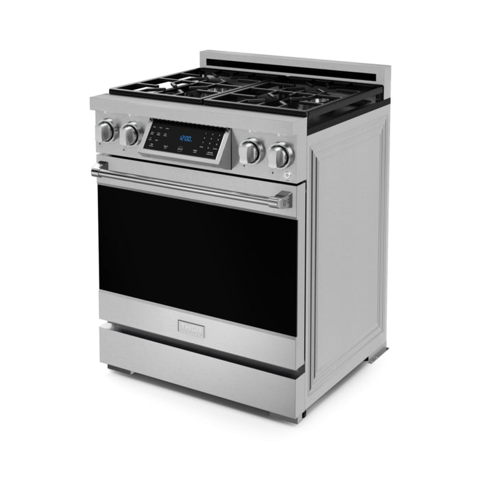 Thor Kitchen RSG30LP 30 Inch Gordon Ramsay Professional Gas Range with Tilt Panel Touch Control Liquid Propane Stainless Steel