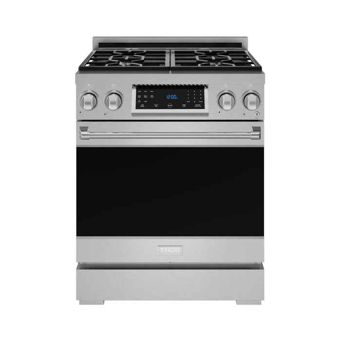 Thor Kitchen RSG30LP 30 Inch Gordon Ramsay Professional Gas Range with Tilt Panel Touch Control Liquid Propane Stainless Steel