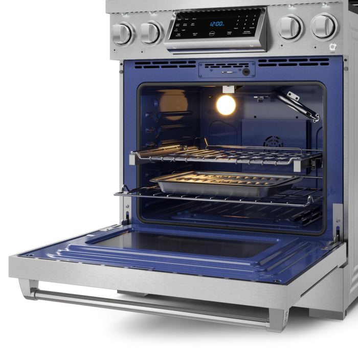 Thor Kitchen RSG30LP 30 Inch Gordon Ramsay Professional Gas Range with Tilt Panel Touch Control Liquid Propane Stainless Steel
