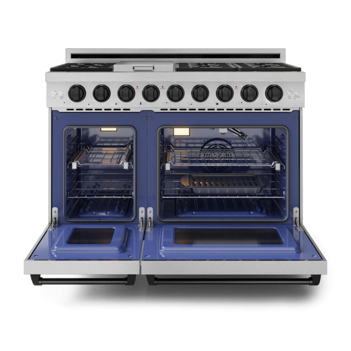 Thor Kitchen RSG48ELP 48 Inch Professional Liquid Propane Gas Range with 7 Burners and Dual Oven in Stainless Steel – Gordon Ramsay Series