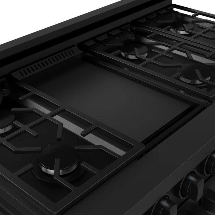 Thor Kitchen RSG48EBLP 48 Inch Professional Liquid Propane Gas Range with 7 Burners and Dual Oven in Matte Black – Gordon Ramsay Series