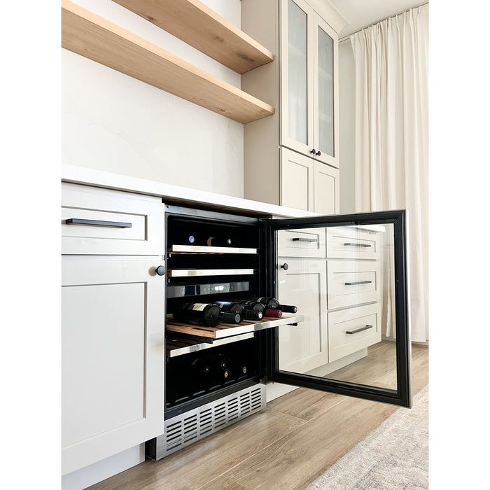 ZLINE 24" Monument Dual Zone 44-Bottle Wine Cooler in Stainless Steel
