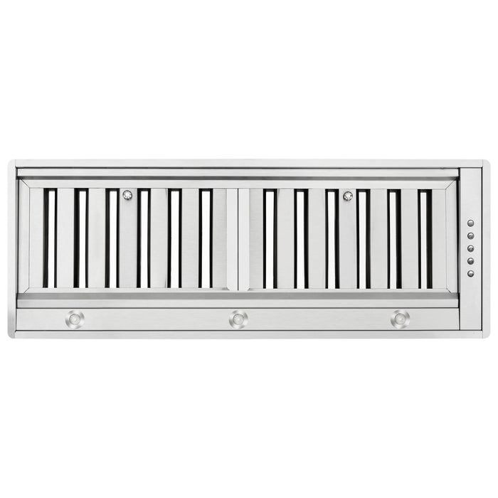 Forno Frassanito 30-Inch Insert Range Hood, 450 CFM, Stainless Steel Baffle Filters, LED Lighting