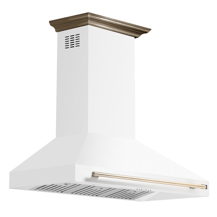 Forno Aria 48 Inch Wall-Mounted Range Hood in White