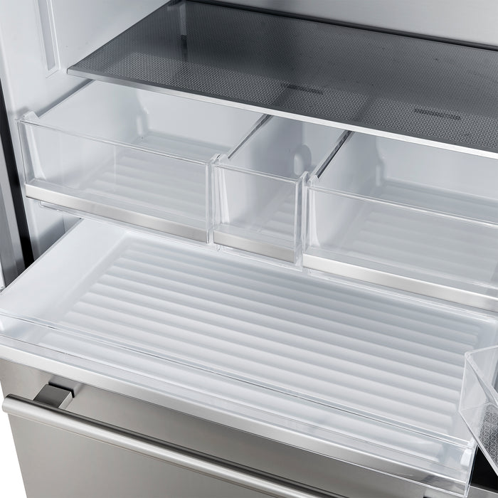 Forno Aosta  French Door Refrigerator, Stainless Steel, 22.4 cu.ft, External Water Dispenser, Automatic Ice Maker, ENERGY STAR Certified