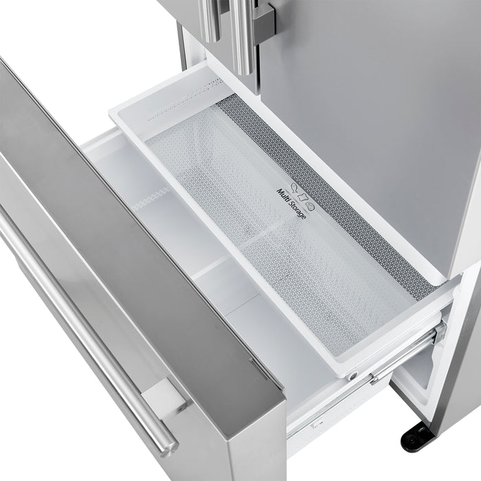 Forno Aosta  French Door Refrigerator, Stainless Steel, 22.4 cu.ft, External Water Dispenser, Automatic Ice Maker, ENERGY STAR Certified