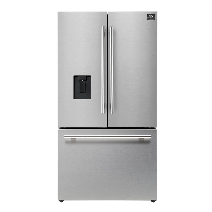 Forno Aosta  French Door Refrigerator, Stainless Steel, 22.4 cu.ft, External Water Dispenser, Automatic Ice Maker, ENERGY STAR Certified