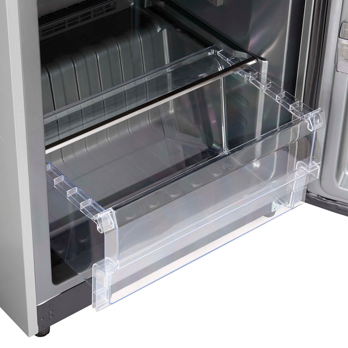 Forno Fortezza 32 Inch Right-Swing Convertible Refrigerator/Freezer with Trim Grill, Stainless Steel, Total No Frost