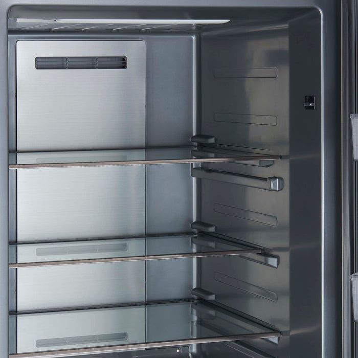 Forno Fortezza 60 Inch Convertible Refrigerator/Freezer with Trim Grill, Stainless Steel, Total No Frost, with Automatic Ice Maker
