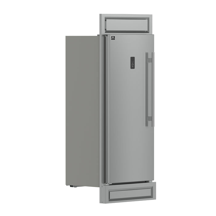 Forno Fortezza 32 Inch Left-Swing Freezer with Trim Kit, Stainless Steel, with Automatic Ice Maker