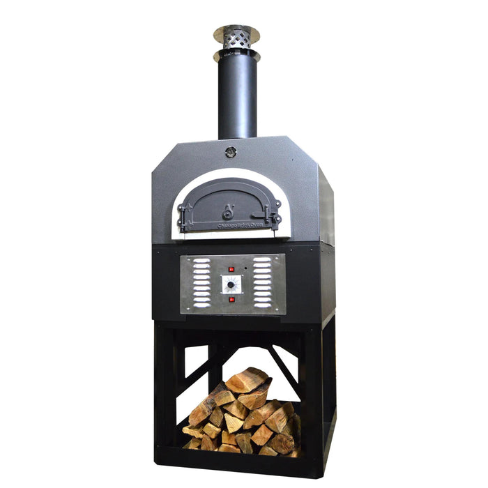 Chicago Brick Oven CBO-750 Hybrid Freestanding Commercial Pizza Oven with Stand, Propane Gas – Silver Vein Finish