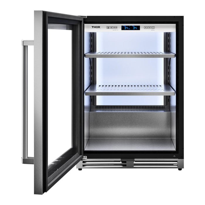 Thor Kitchen  24-Inch Stainless Steel Beverage Center with Left Hinge
