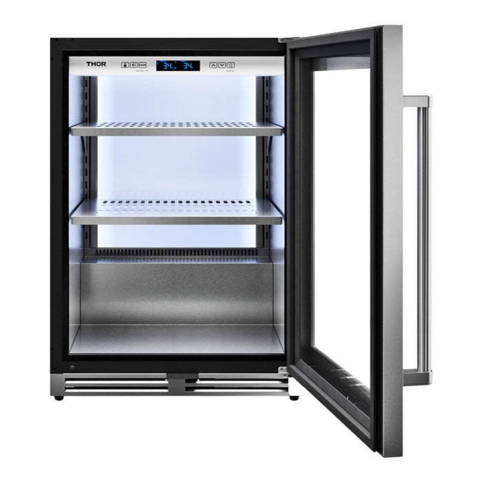 Thor Kitchen 24-Inch Stainless Steel Beverage Center with Right Hinge