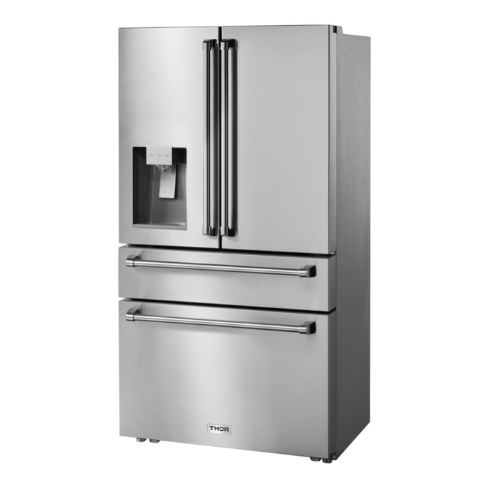 Thor Kitchen 21.6 cu.ft.  Stainless Steel Counter Depth French Door Refrigerator with Dispenser