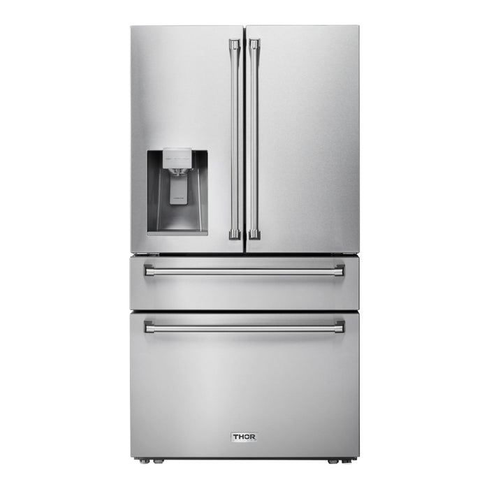 Thor Kitchen 21.6 cu.ft.  Stainless Steel Counter Depth French Door Refrigerator with Dispenser