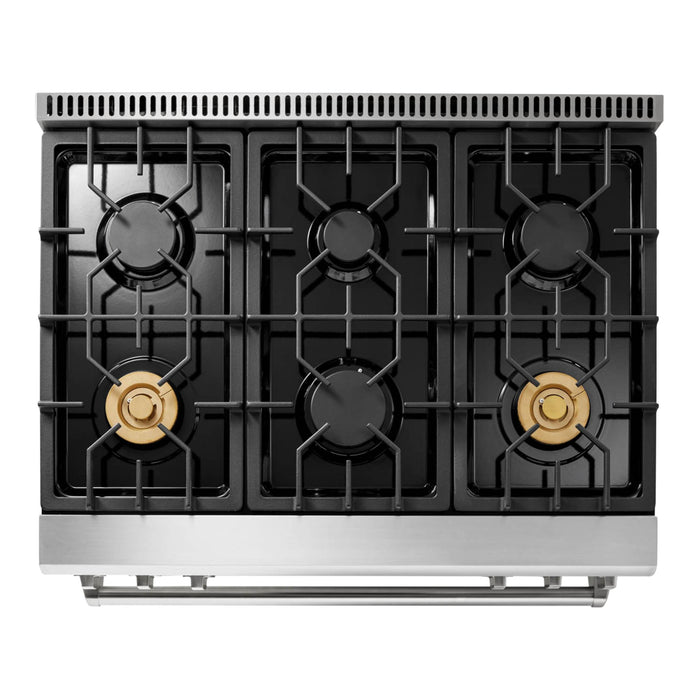 Thor Kitchen T Series 36-Inch Stainless Steel Tilt Panel Gas Range