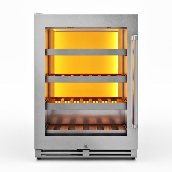 Thor Kitchen 24-Inch Stainless Steel Wine Cooler with Left Hinge