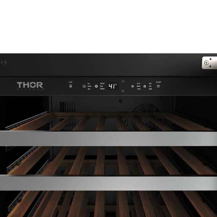 Thor Kitchen TWC24US 24 Inch Single Zone Wine Cooler, 46 Bottle Capacity