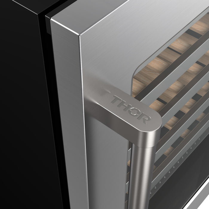 Thor Kitchen TWC24US 24 Inch Single Zone Wine Cooler, 46 Bottle Capacity