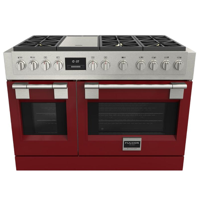 Fulgor Milano 48-Inch Pro Range Door Color Kit, Red