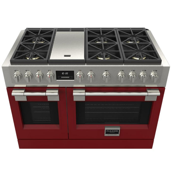 Fulgor Milano 48-Inch Pro Range Door Color Kit, Red