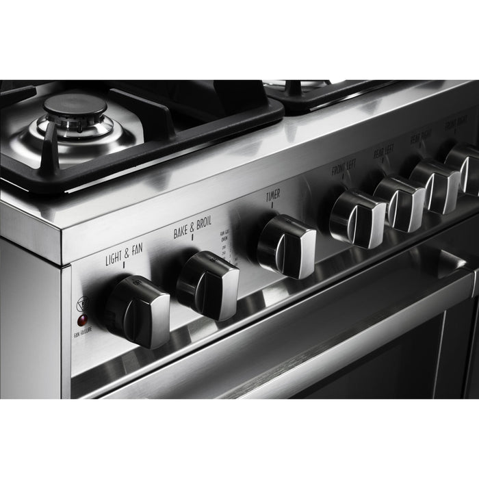 Verona 30-Inch Freestanding Matte Black Gas Range With 4 Burners, 3.6 Cu. Ft. Standard Oven And Turbo Electric Convection Fan and Sleek Italian Design