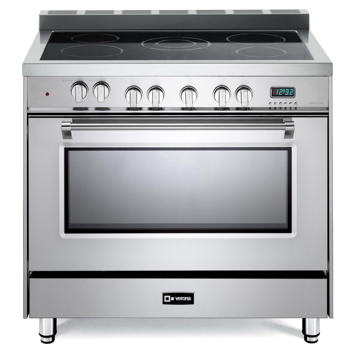 Verona Prestige 36-Inch Freestanding Stainless Steel Electric Range With 5 Burners, 4.0 Cu. Ft. Convection Oven, Sleek Glass Cooktop And High Power Burners