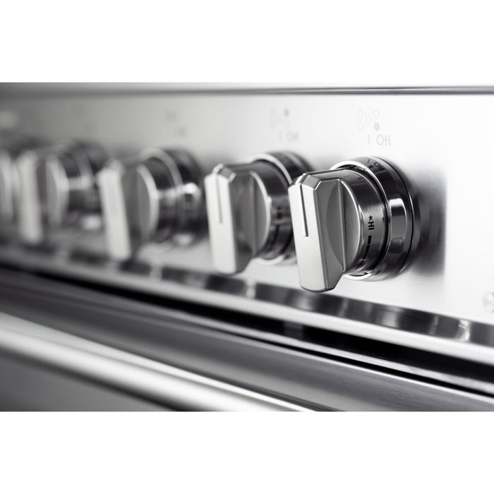 Verona Prestige 36-Inch Freestanding Stainless Steel Dual Fuel Range With 5 Burners, 4.0 Cu. Ft. Electric Convection Oven And High Powered Gas Burners