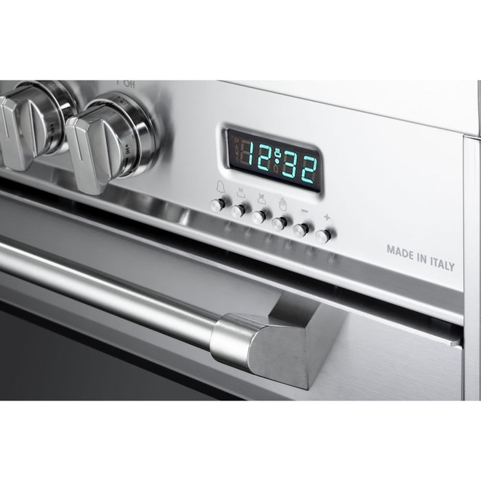 Verona Prestige 36-Inch Freestanding Stainless Steel Dual Fuel Range With 5 Burners, 4.0 Cu. Ft. Electric Convection Oven And High Powered Gas Burners