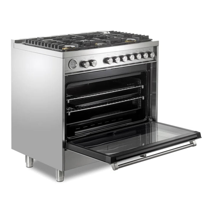 Verona Ultima 36-Inch 5.0 Cu. Ft. Colored Freestanding All Gas Range with Five Brass Burners, Dual Convection, and Air Fry