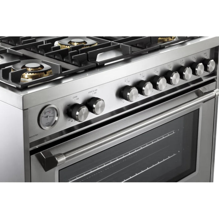 Verona Ultima 36-Inch 5.0 Cu. Ft. Colored Freestanding All Gas Range with Five Brass Burners, Dual Convection, and Air Fry